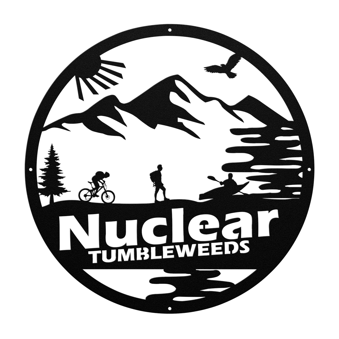 Custom Adventure Racing Metal Sign With Male Hiker, Personalized Adventure Race Gift, Metal Adventure Wall Art, Home Decor Black