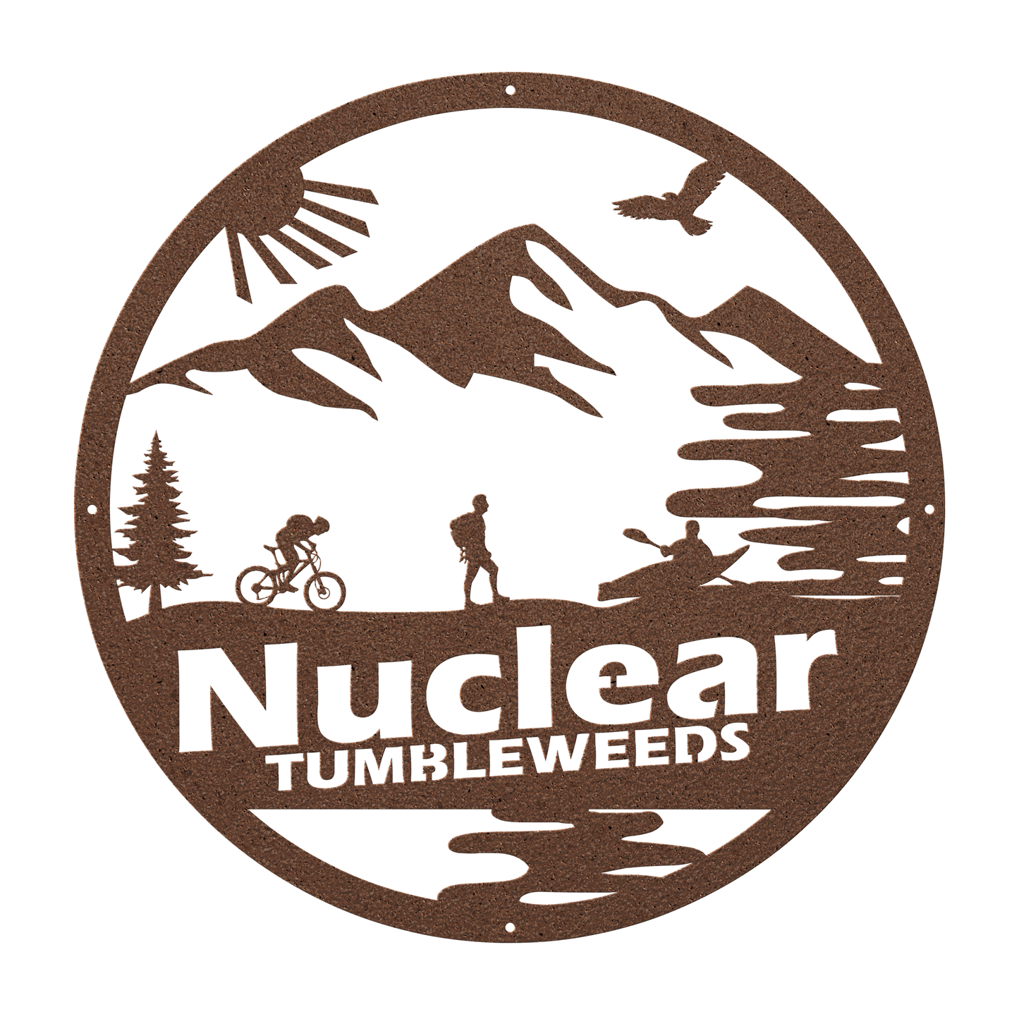 Custom Adventure Racing Metal Sign With Male Hiker, Personalized Adventure Race Gift, Metal Adventure Wall Art, Home Decor Copper