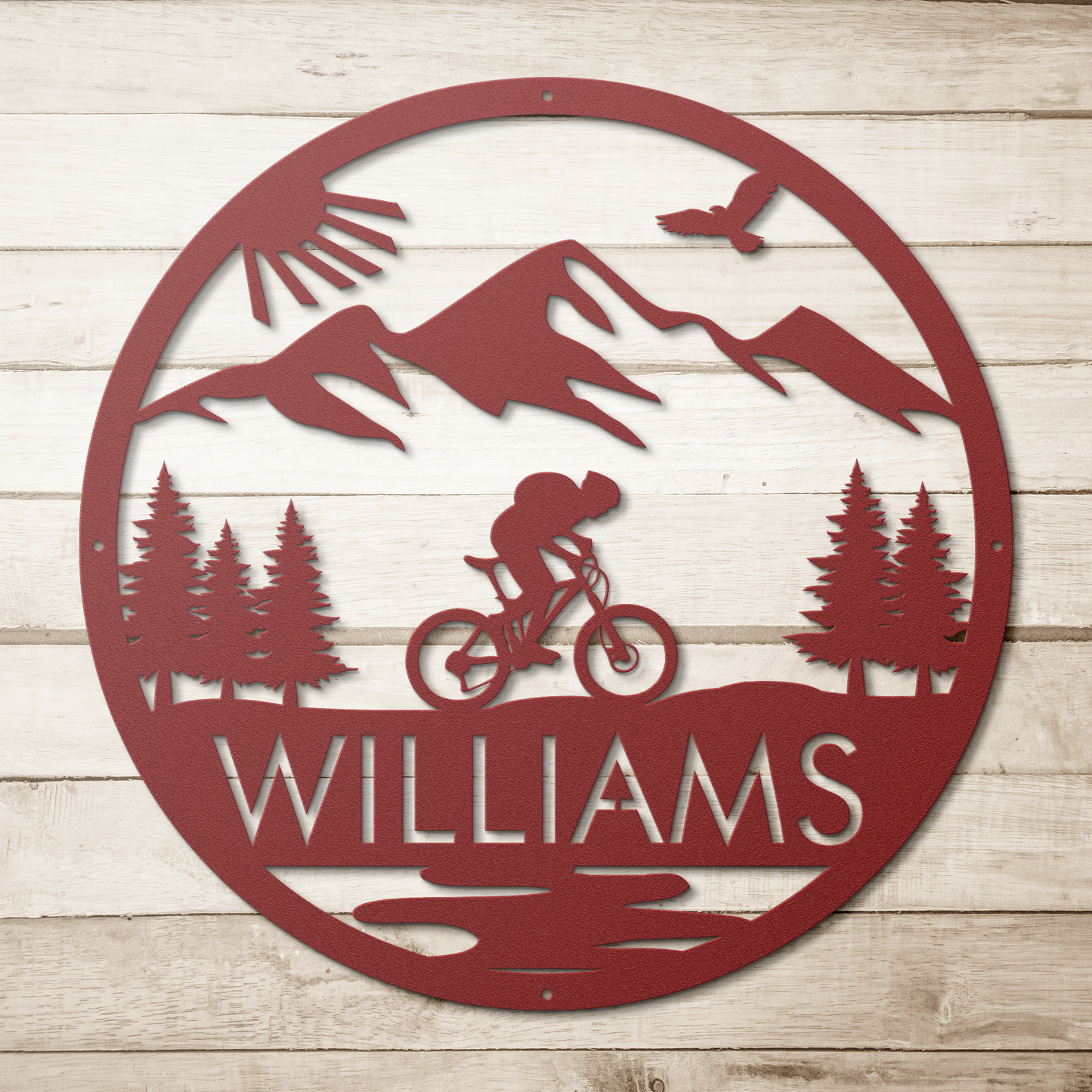 Personalized_Mountain_Biker_Metal_Wall_D_Red_Simple_Wood_BKGD_Mockup.png