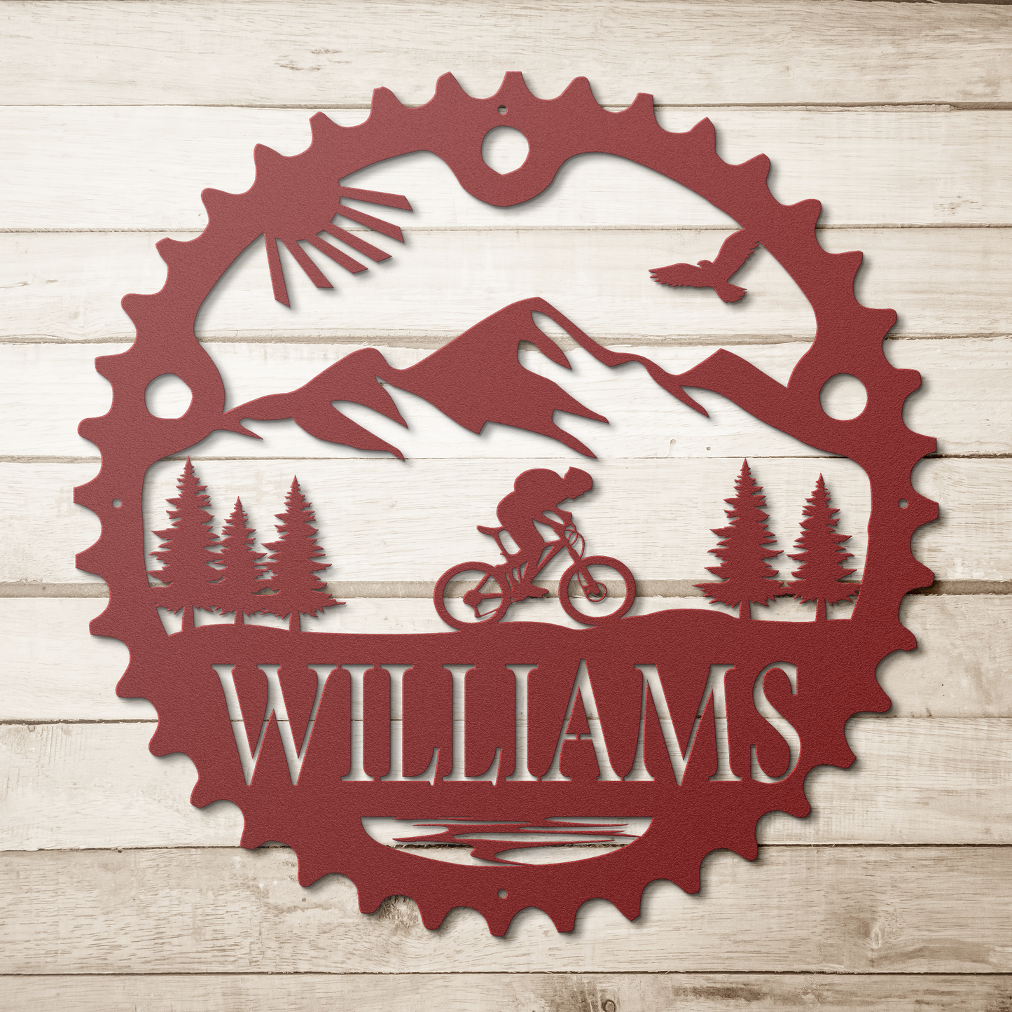 Personalized_Scenic_Mountain_Biker_Chain_Red_Simple_Wood_BKGD_Mockup.png