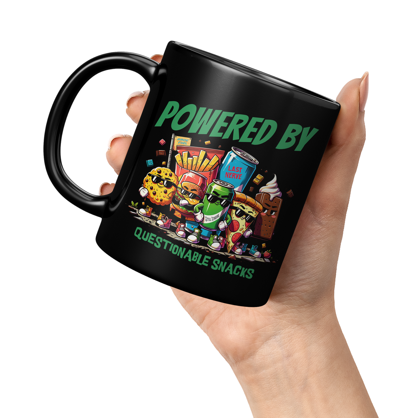 Powered_By_Questionable_Snacks_11oz_Blac_11oz_Black_LH_Model_Mockup.png