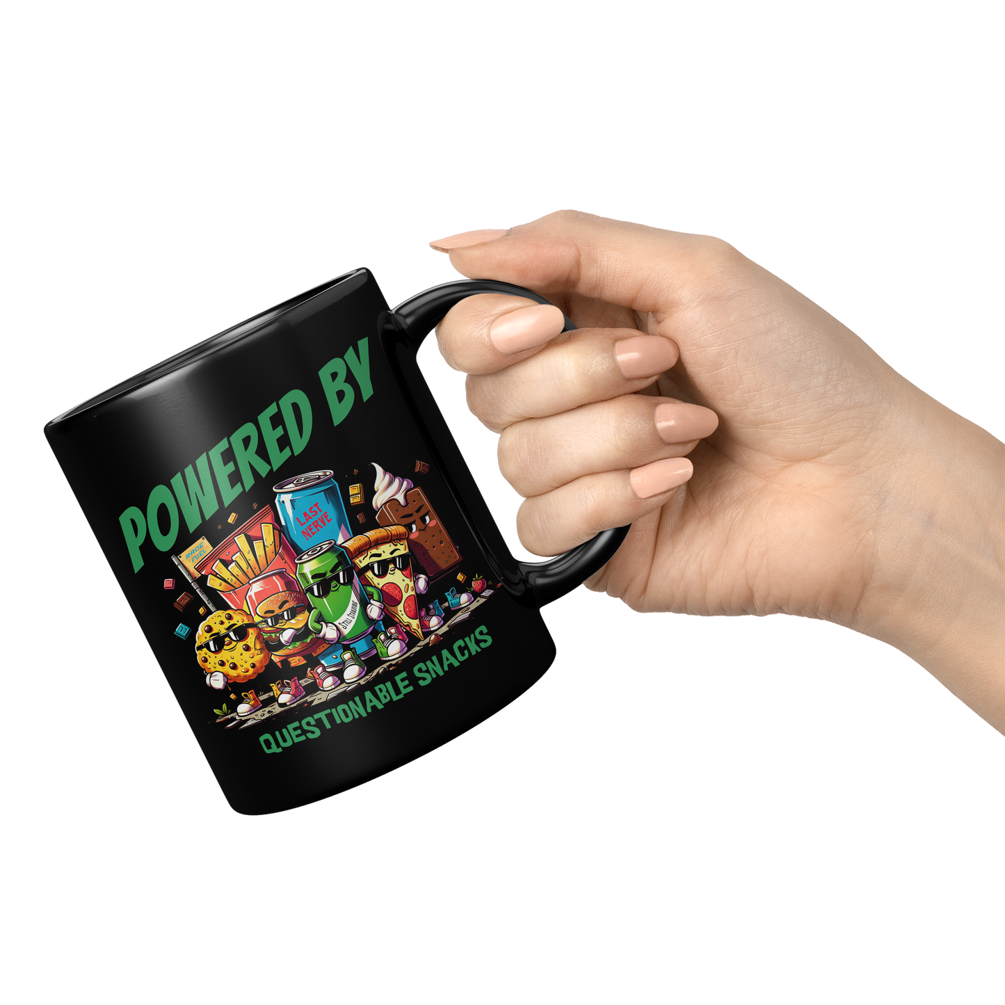 Powered_By_Questionable_Snacks_11oz_Blac_11oz_Black_RH_Model_Mockup.png