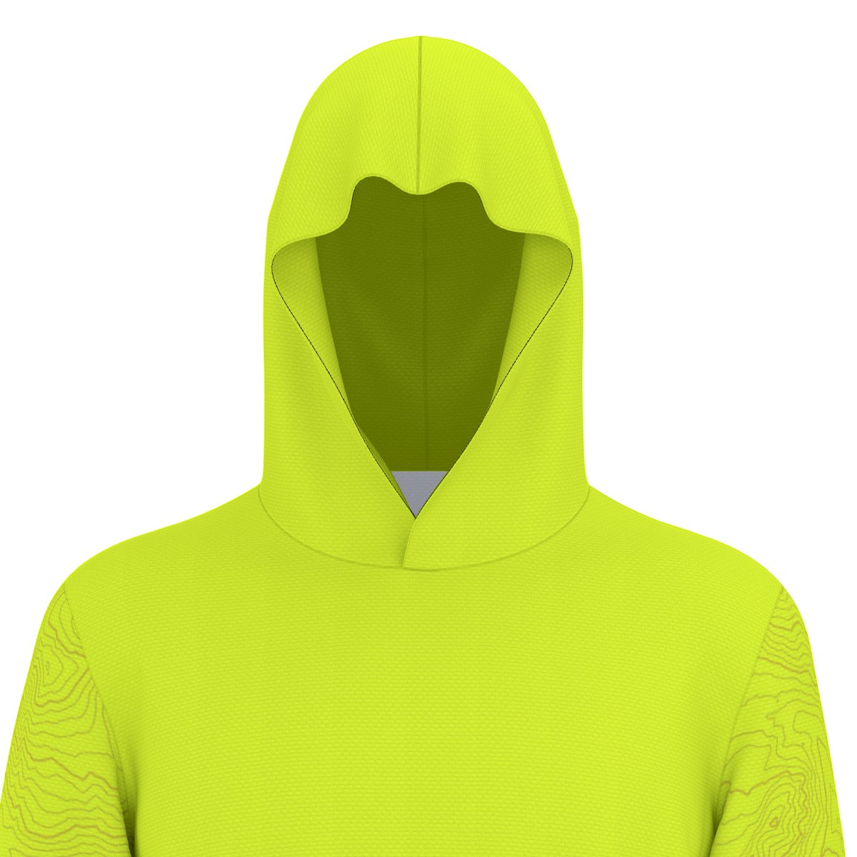 Topo Map UV Sunscreen Sports Hoodie With Thumb Holes