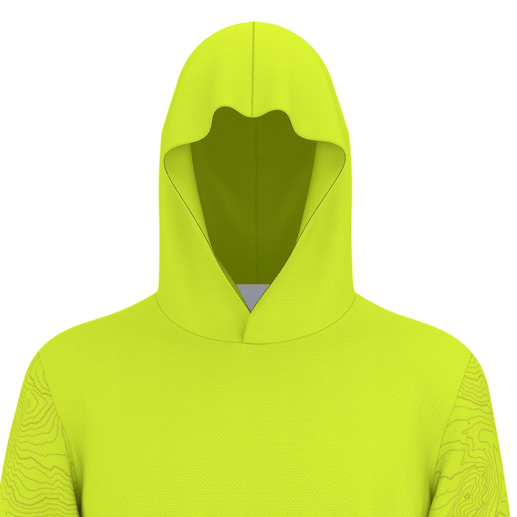 Topo Map UV Sunscreen Sports Hoodie With Thumb Holes