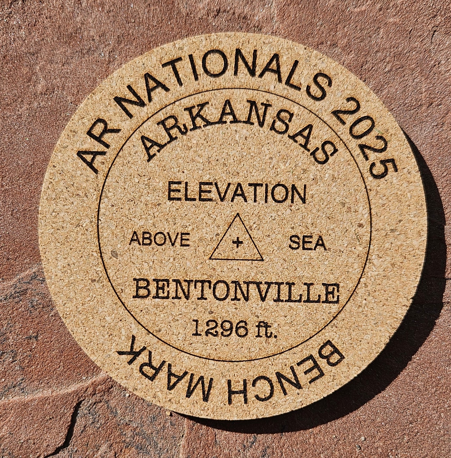 Adventure Racing National Championship 2025 USGS Benchmark 6 Pack Cork Coaster Set, Adventure Racing Gift, House Warming Gift, Special Occasions, Holiday Christmas Gift