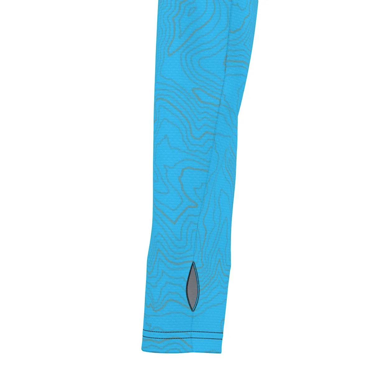 Topo Map UV Sunscreen Sports Hoodie With Thumb Holes