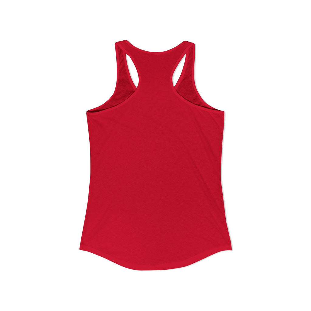Bigfoot Roam Free America 250 Women's Red Ideal Racerback Tank – Patriotic Bigfoot Hiking Shirt, Outdoor Adventure Tank, USA 250th Anniversary Gift