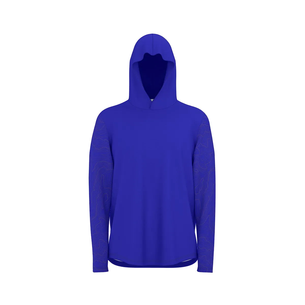 Topo Map UV Sunscreen Sports Hoodie With Thumb Holes