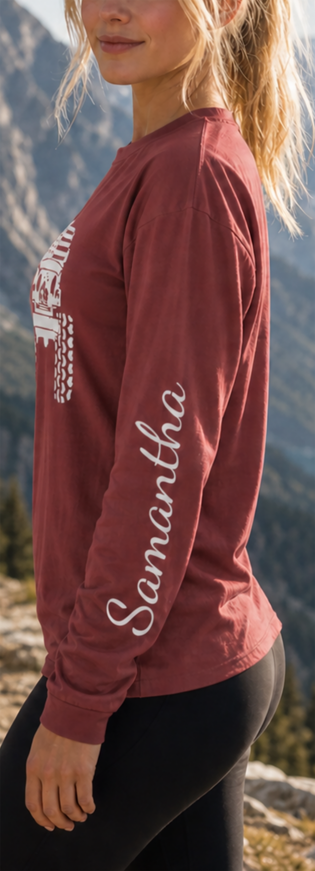 Personalized American Offroad Comfort Colors® Long Sleeve T-Shirt| Custom USA Flag 4WD Gift