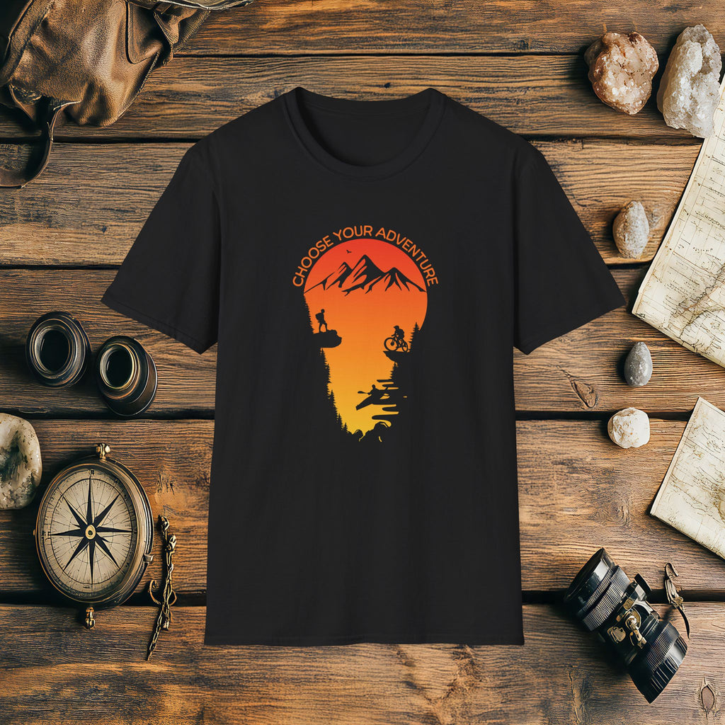 Choose Your Adventure, Bike Hike Paddle, Hiking T-Shirt, Adventure Shirt, Mountains Shirt, Camping Shirt, Nature Shirt, Adventure Racing Gift