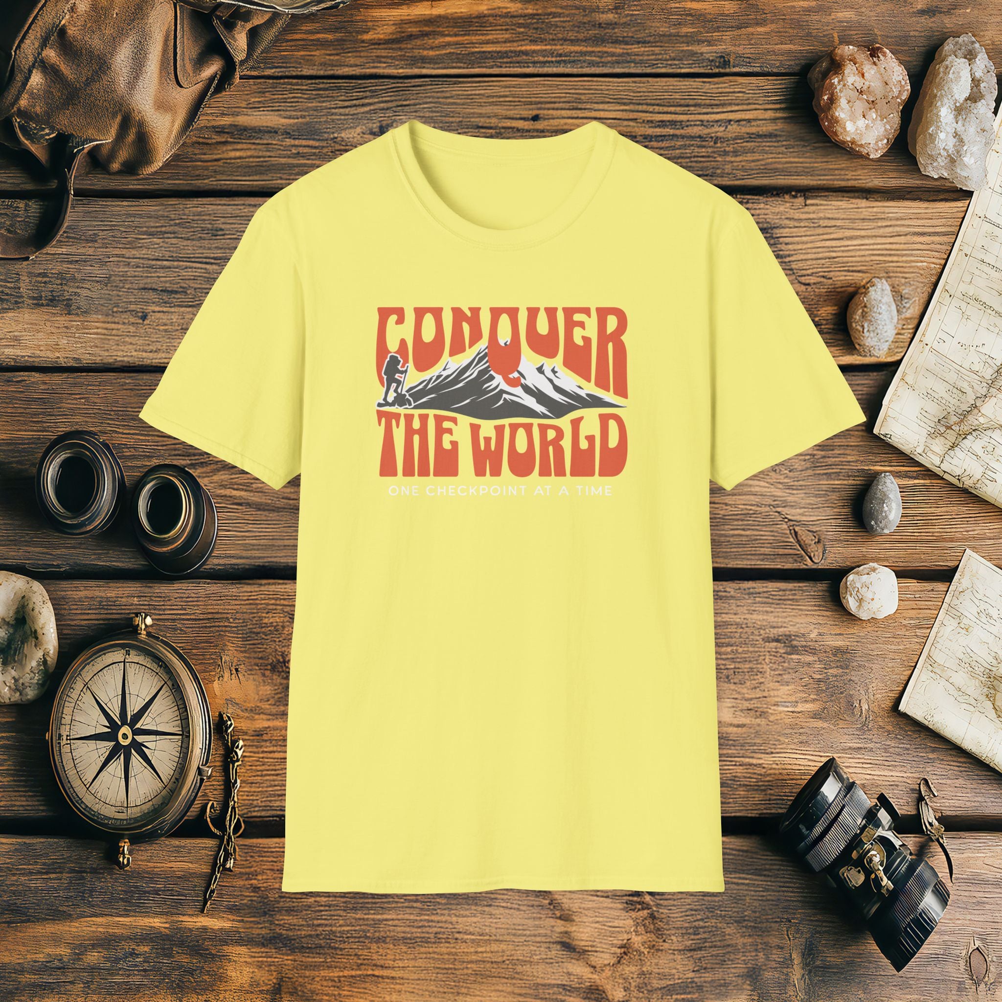 Conquer The World One Checkpoint At A Time T-Shirt, Adventure Racing Shirt, Racer Gift, Inspirational Gift