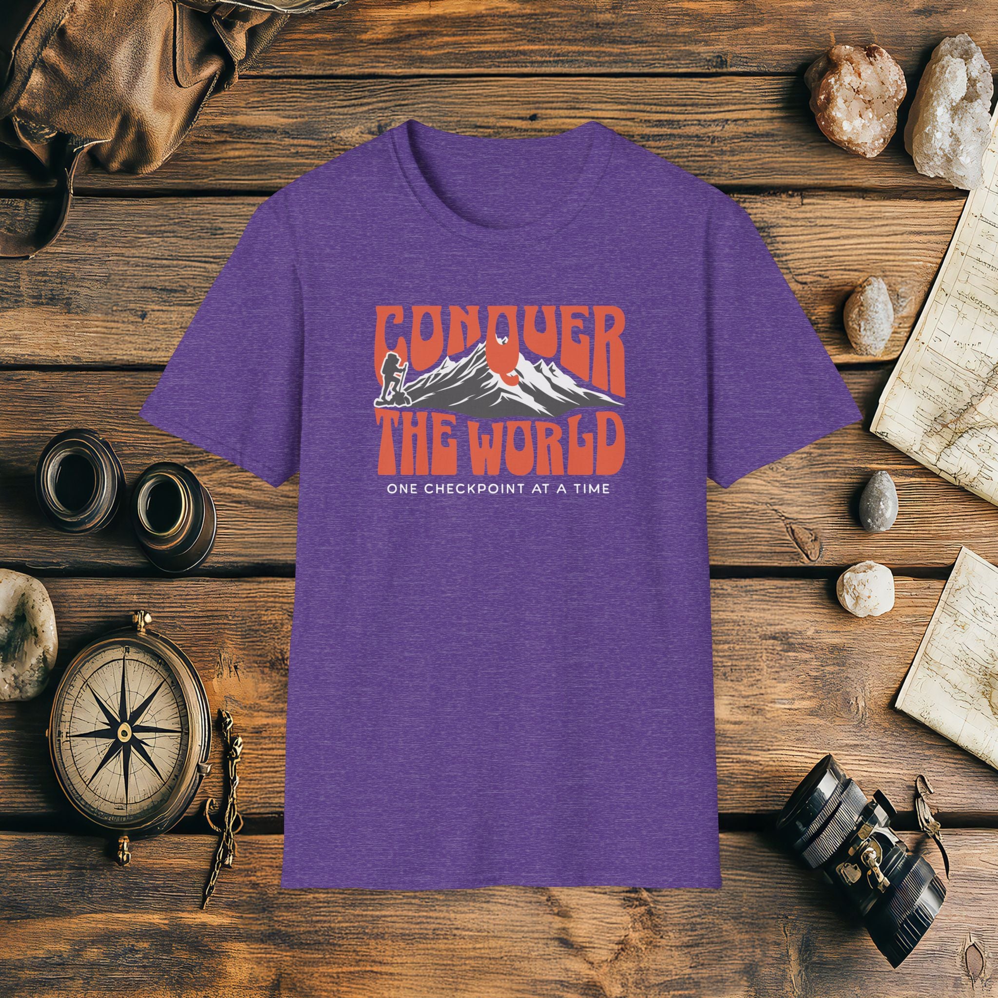 Conquer The World One Checkpoint At A Time T-Shirt, Adventure Racing Shirt, Racer Gift, Inspirational Gift