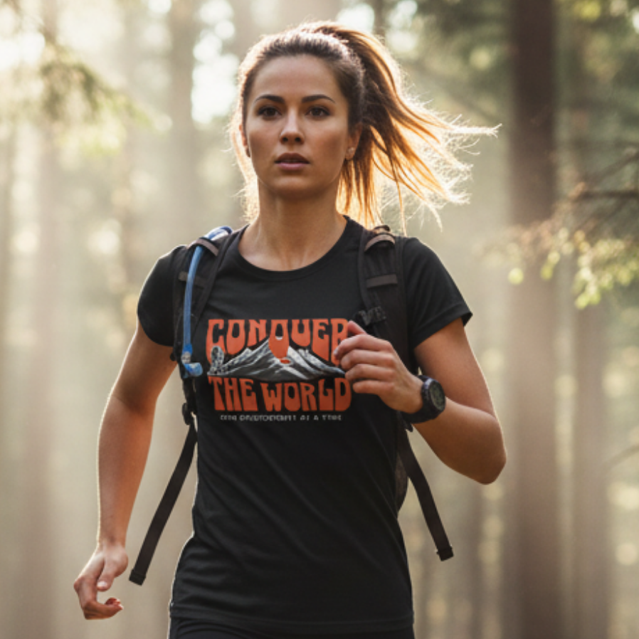 Conquer The World One Checkpoint At A Time T-Shirt, Adventure Racing Shirt, Racer Gift, Inspirational Gift