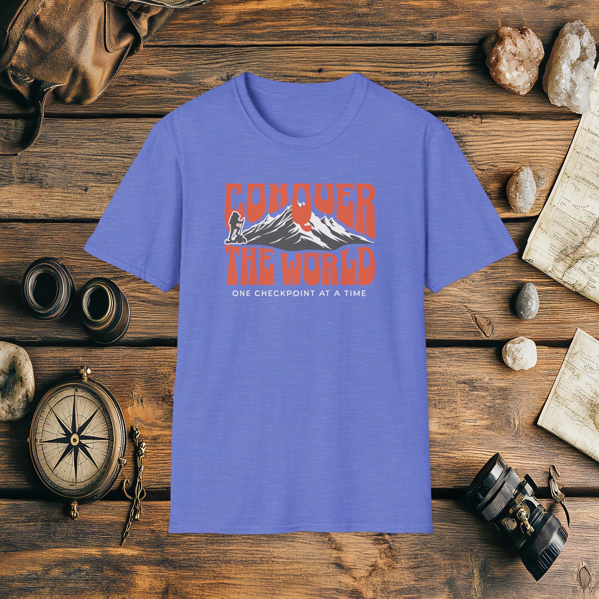 Conquer The World One Checkpoint At A Time T-Shirt, Adventure Racing Shirt, Racer Gift, Inspirational Gift