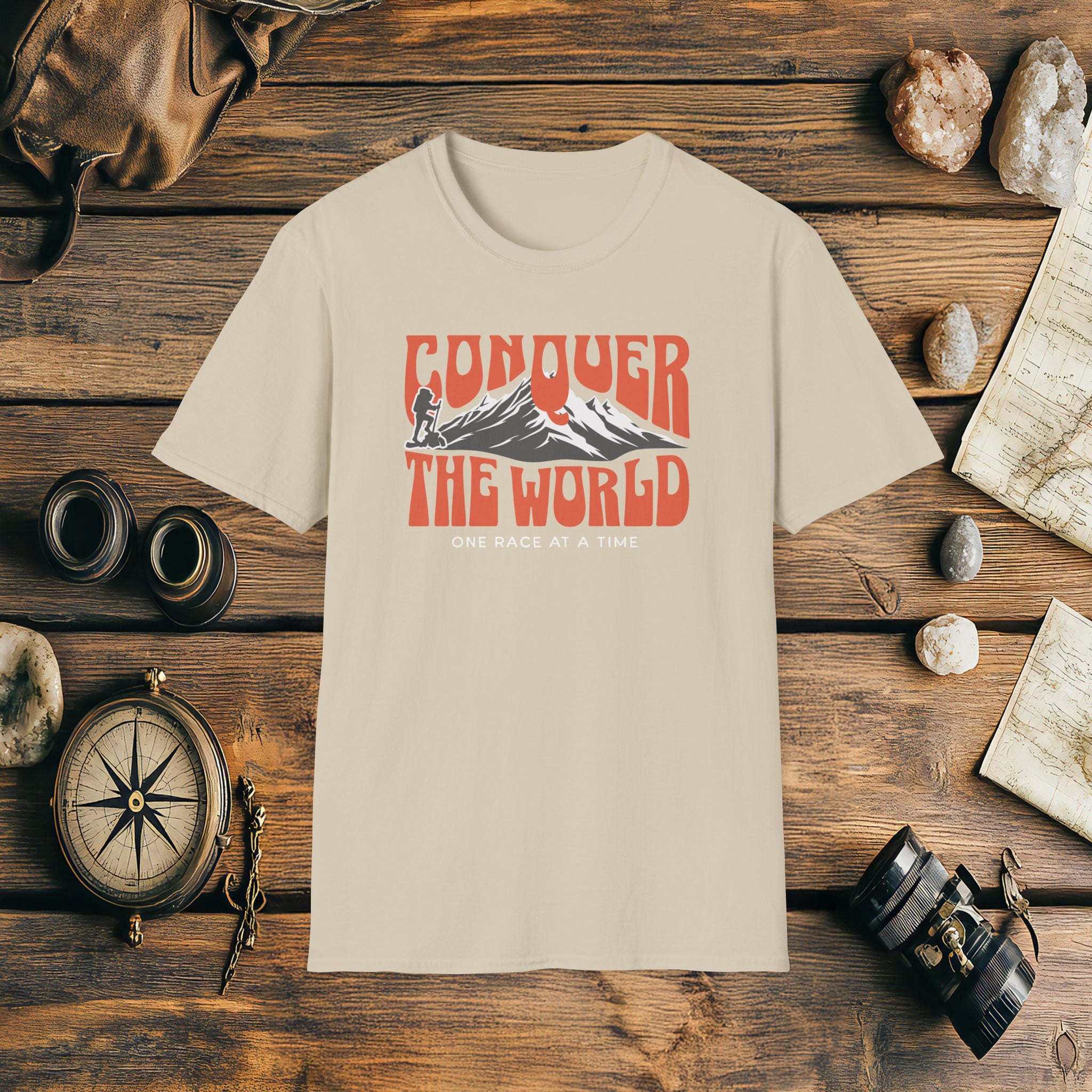 Conquer The World One Race At A Time T-Shirt, Adventure Racing Shirt, Racer Gift, Inspirational Gift