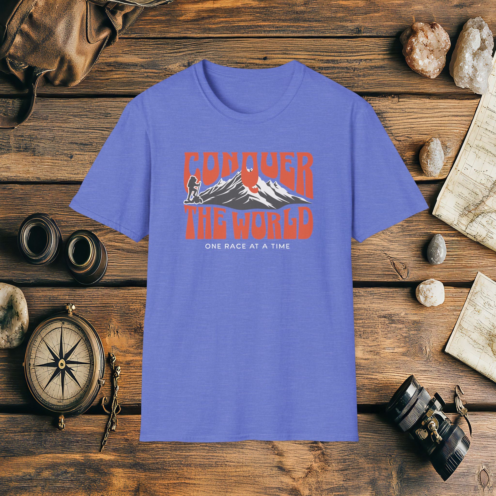 Conquer The World One Race At A Time T-Shirt, Adventure Racing Shirt, Racer Gift, Inspirational Gift