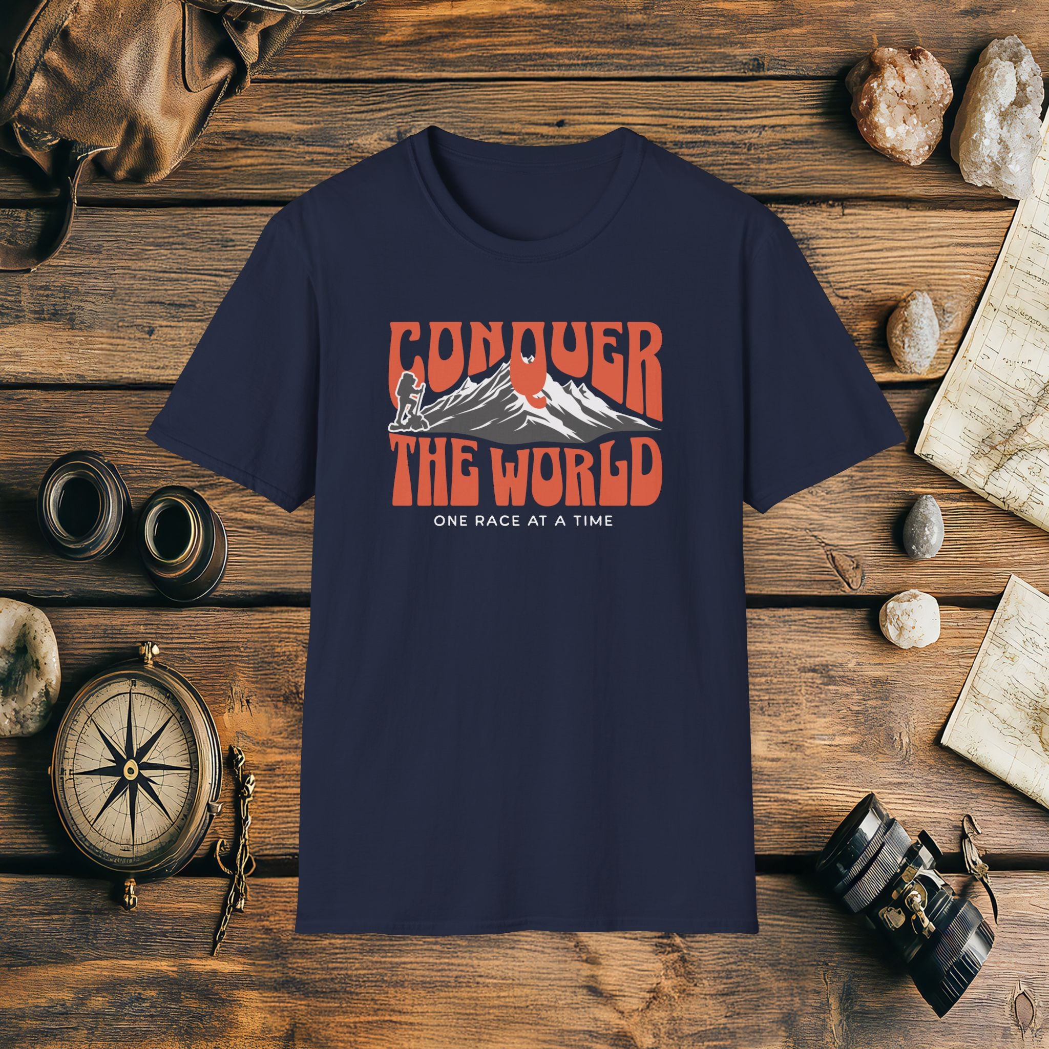 Conquer The World One Race At A Time T-Shirt, Adventure Racing Shirt, Racer Gift, Inspirational Gift