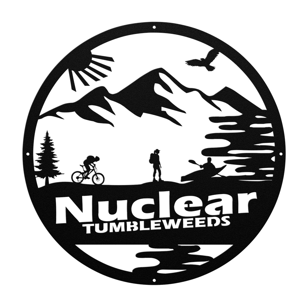 Custom Adventure Racing Metal Sign With Female Hiker, Personalized Adventure Race Gift, Metal Adventure Wall Art, Home Decor Black