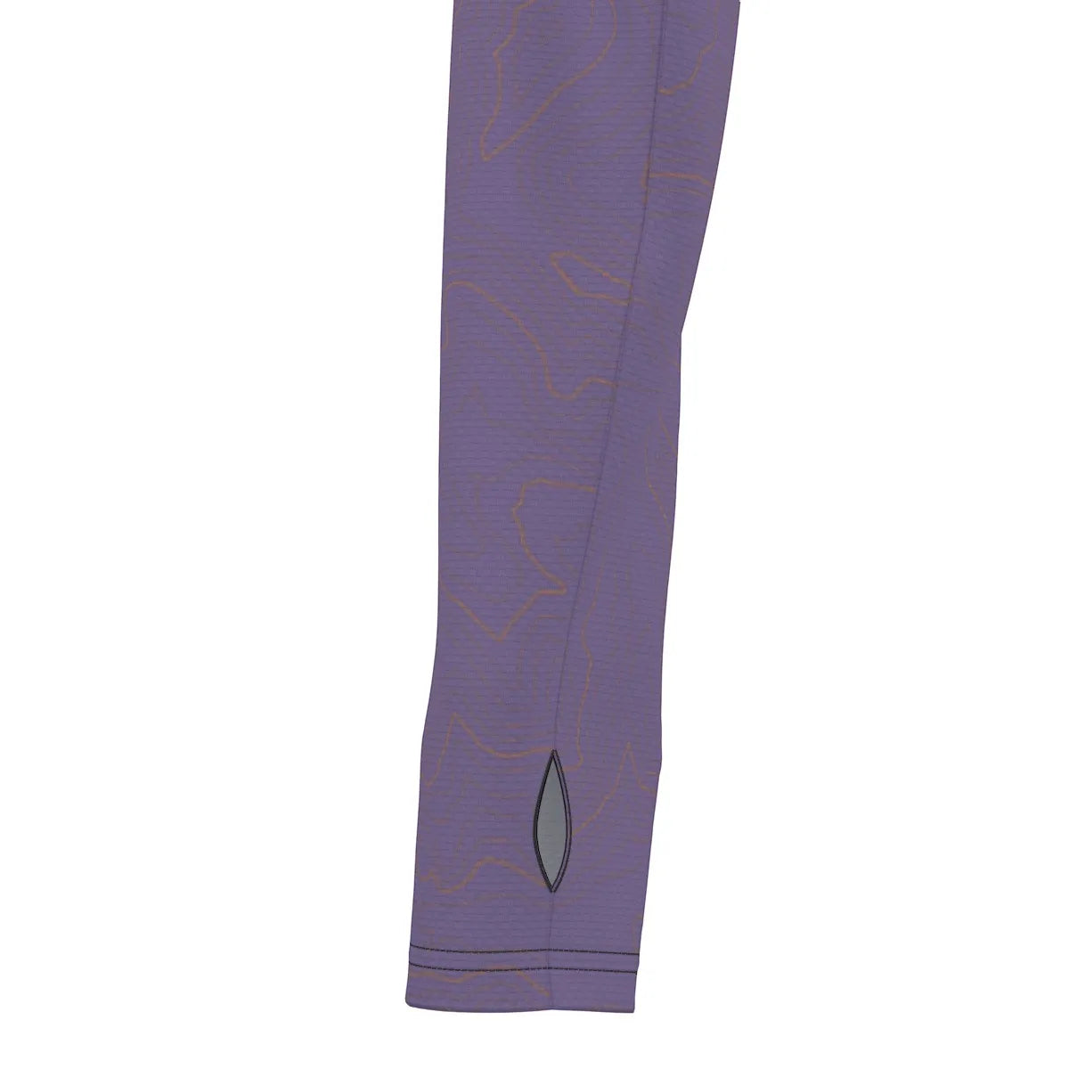 Powered By Questionable Snacks Topo Map Arms UV Sunscreen Sport Hoodie With Thumb Holes