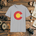 Mount Bierstadt Colorado Flag 14er Topo Map T-Shirt, Mountain Summit, Climb Colorado, Adventure Gift