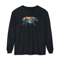 Mountain Bear Sunset Comfort Colors® 6014 Premium Long Sleeve T-Shirt, Nature Bear Graphic Tee, Wildlife Landscape Shirt, Rustic Outdoor Adventure Shirt, Forest Bear Tee