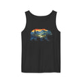 Mountain Bear Sunset Comfort Colors® 9360 Premium Tank Top, Nature Bear Graphic Tank Top, Wildlife Landscape Tank Top, Rustic Outdoor Adventure Tank Top, Forest Bear Tank