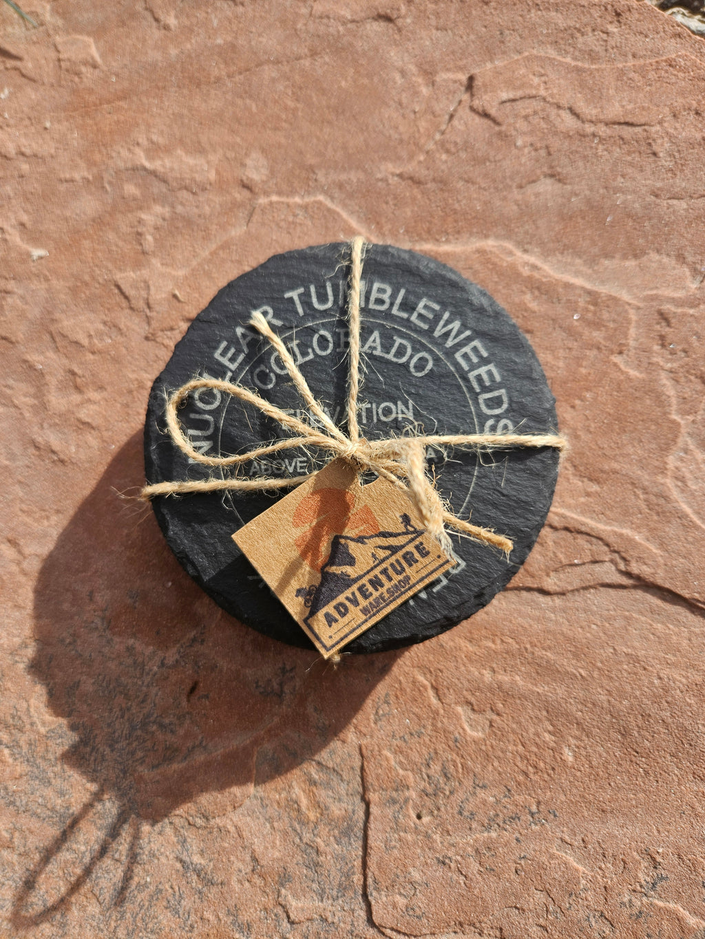 Personalized Engraved USGS Benchmark 4 Pack Slate Coaster Set, Adventure Racing Gift, House Warming Gift, Special Occasions, Holiday Christmas Gift