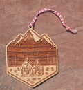 Personalized Couples Christmas Ornament, Custom Couples Holiday Gift, Unique Outdoors Gifts, Newlywed, Anniversary Gifts, Hiking, Backpacking