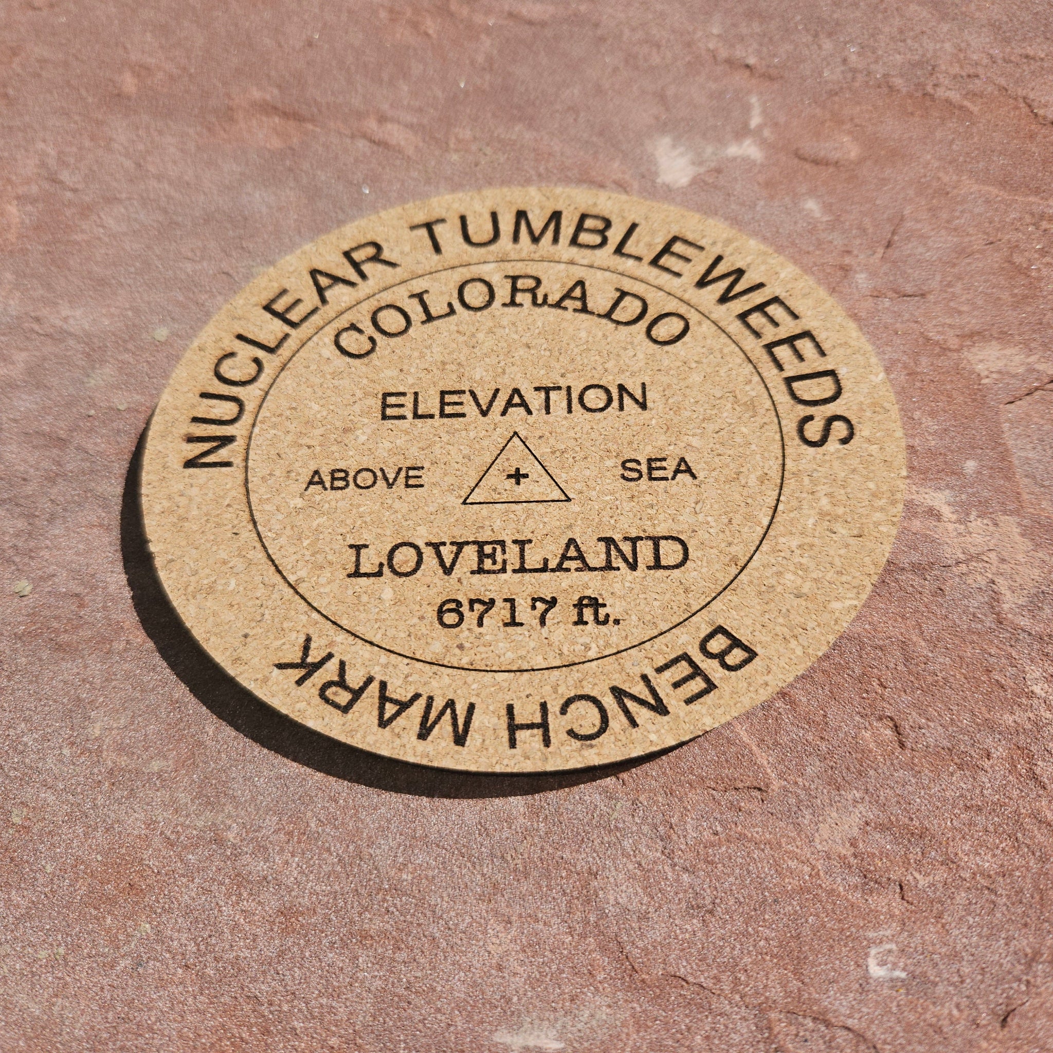 Personalized Engraved USGS Benchmark 6 Pack Cork Coaster Set, Adventure Racing Gift, House Warming Gift, Special Occasions