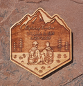 Personalized LGTBQ+ Couples Wood Magnet, Custom Gay Pride Couples Gift, Unique Outdoors Gifts, Newlywed, Anniversary Gifts, Hiking, Backpacking