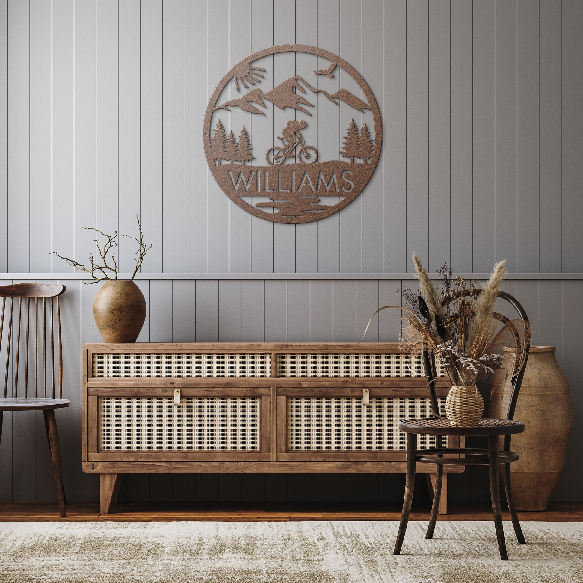 Personalized_Mountain_Biker_Metal_Wall_D_Copper_Rustic_Hallway_Mockup.png