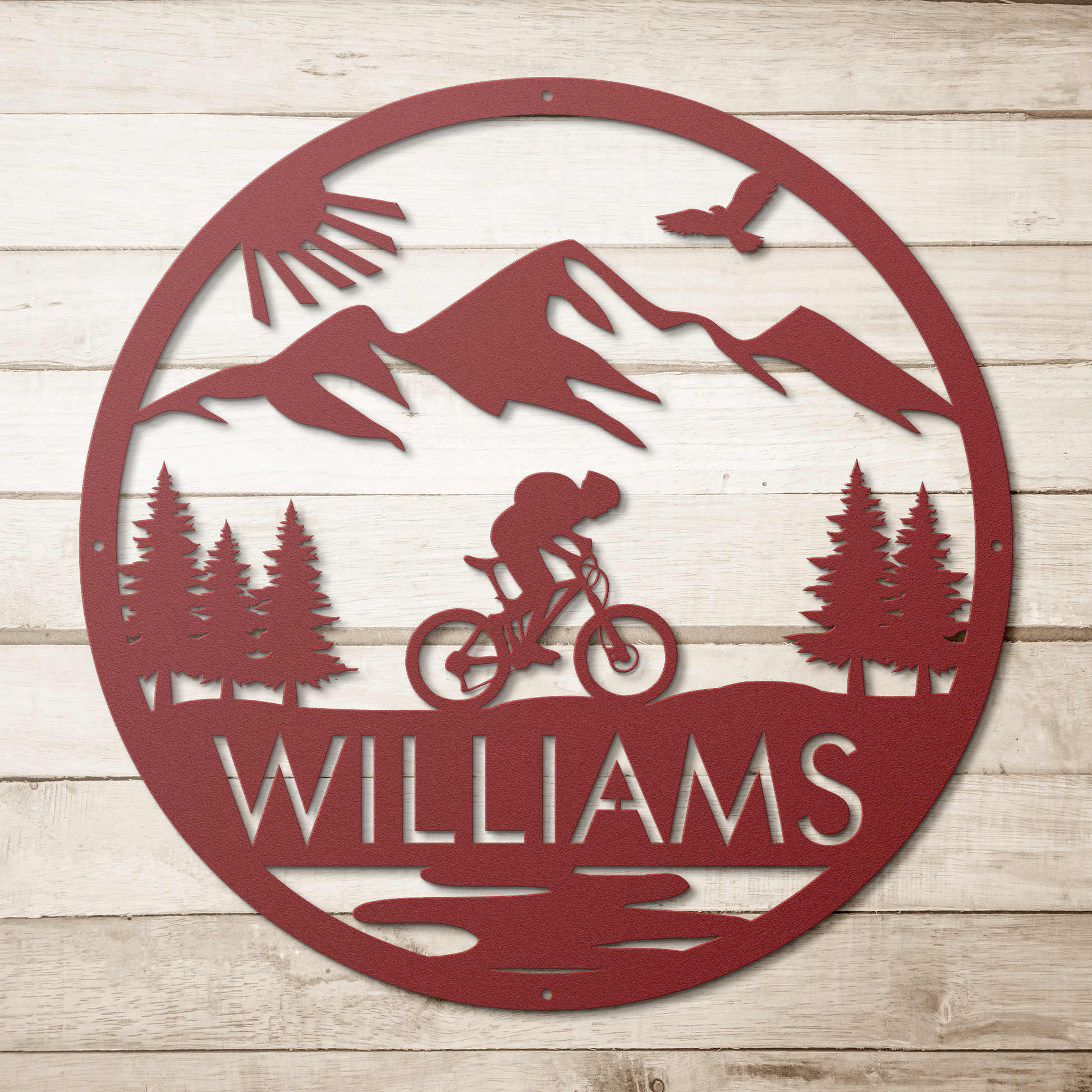 Personalized_Mountain_Biker_Metal_Wall_D_Red_Simple_Wood_BKGD_Mockup.png