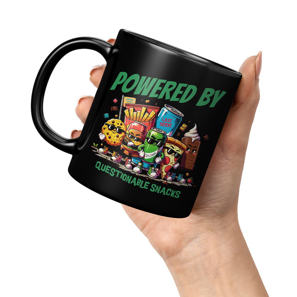 Powered_By_Questionable_Snacks_11oz_Blac_11oz_Black_LH_Model_Mockup.png