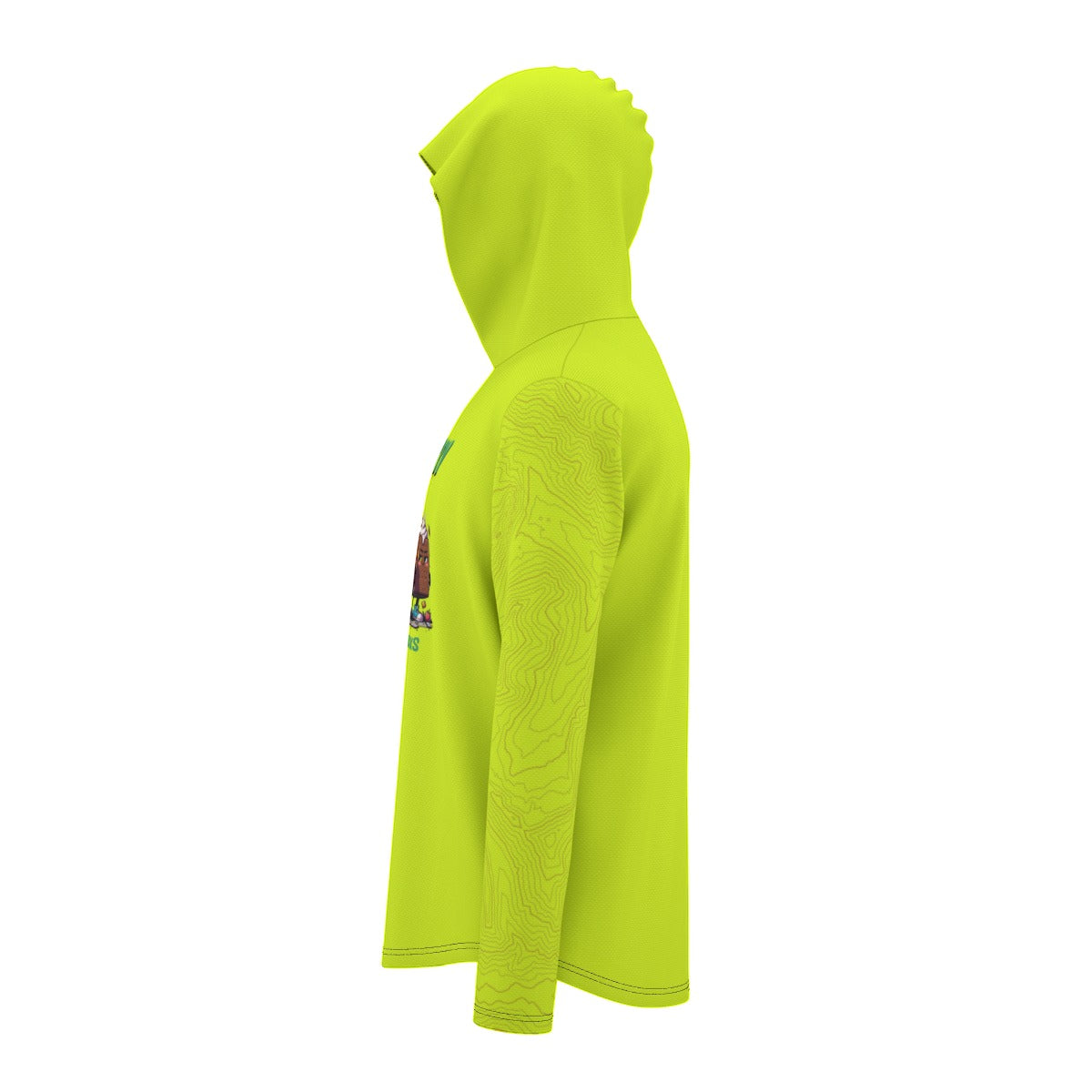 Powered By Questionable Snacks UV Sunscreen Sport Hoodie With Thumb Holes