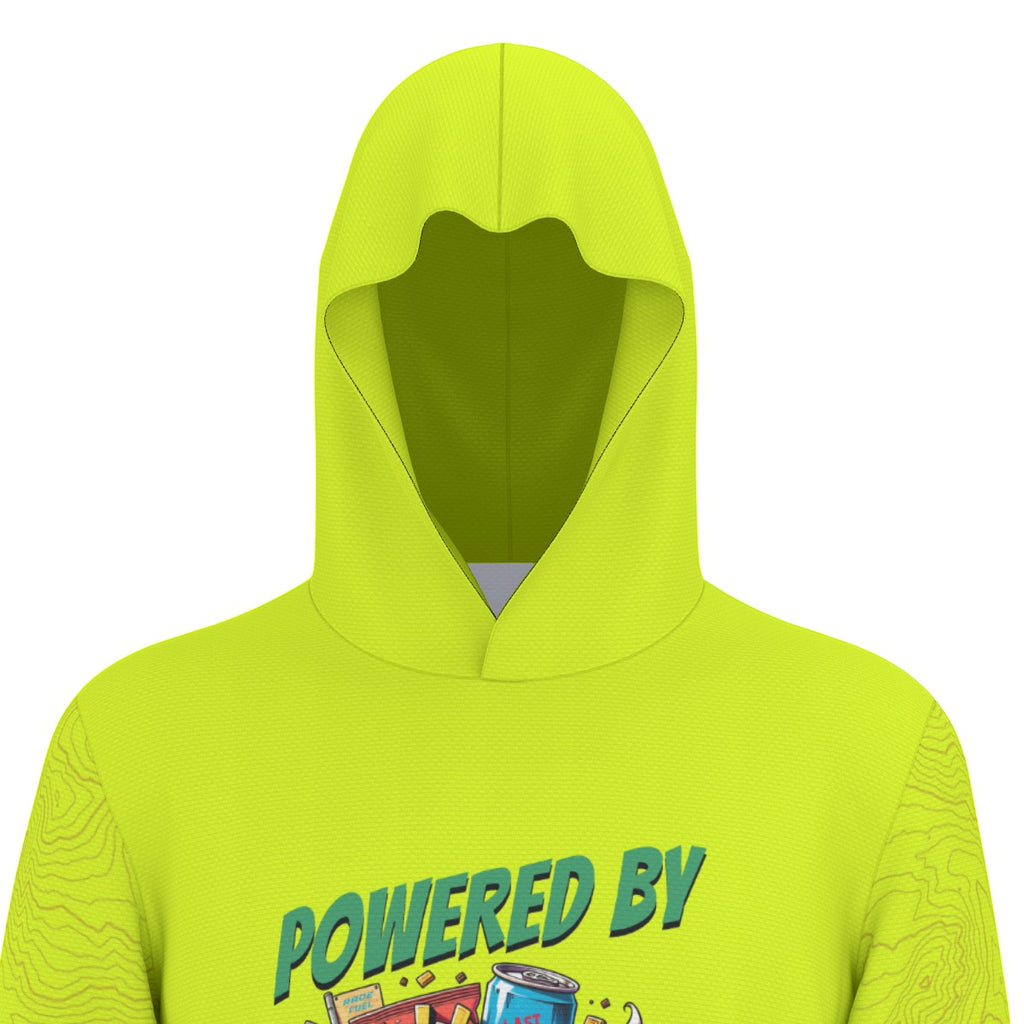 Powered By Questionable Snacks UV Sunscreen Sport Hoodie With Thumb Holes