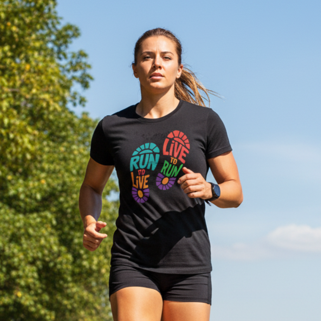 Run To Live Live To Run, Adventure T-Shirt Gift, Marathon Runner Gift