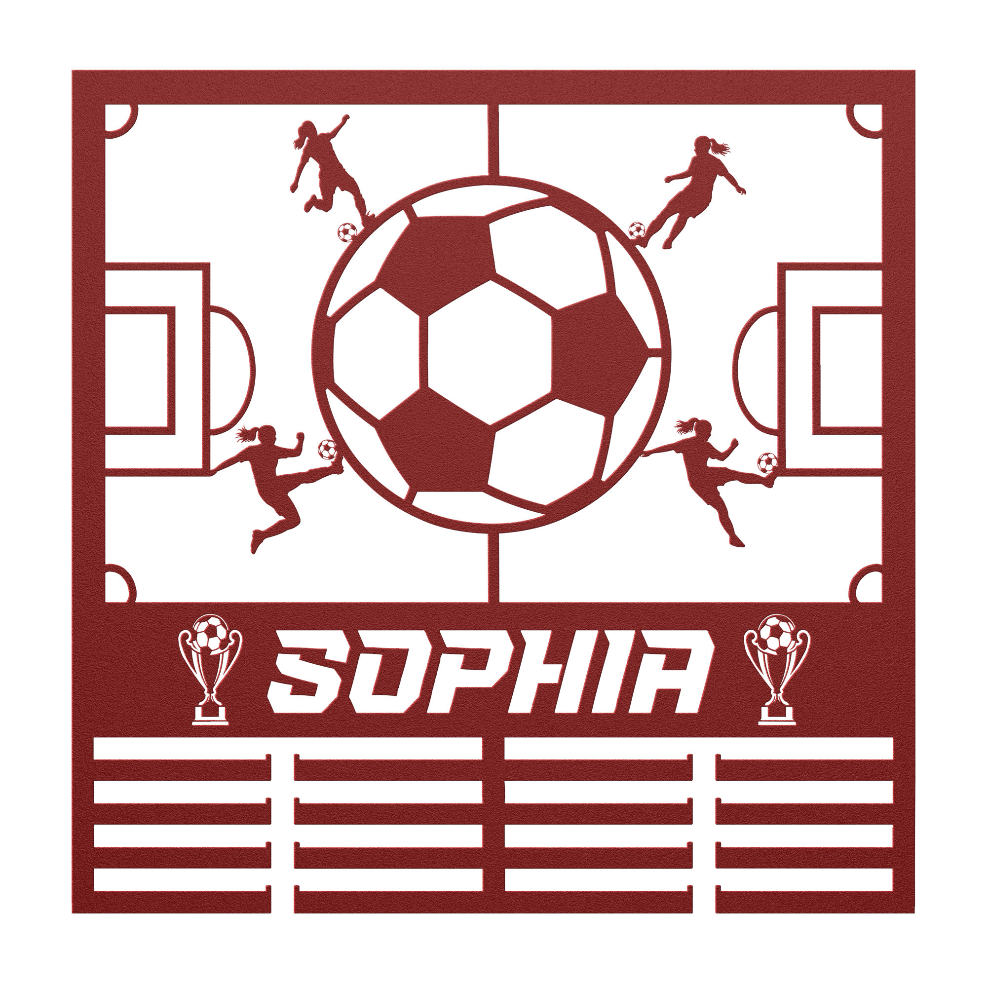 Soccer_Medal_Hanger_Personalized_Metal_H_Red_Transparent_Mockup.png