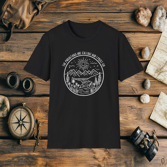 The Mountains Are Calling and I Must Go Shirt, Hiking Shirt, Mountains Shirt, Camping Shirt, Nature Shirt, Adventure Gift